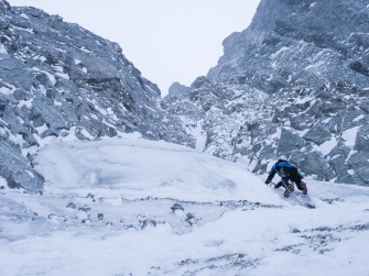 Eerste keer winterklimmen op de Mont Dolent (2006)